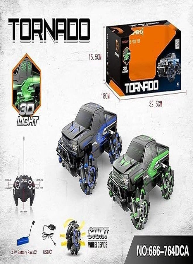 JALKAR RC Tornado 3D Hummer Racing Car 360 Degree Off Road Monster Truck Rock Car Vehicles Stunt Movement Tornado Car with 2.4ghz Remote Control Light for Kids Pack of-1 - Image 3